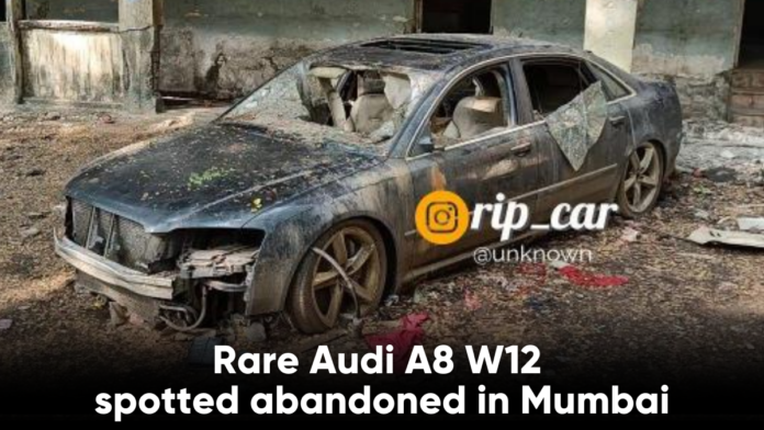 Rare Audi A8 W12 Spotted Abandoned In Mumbai