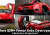 Rare $3M+ Ferrari Enzo Destroyed in Big Crash on Straight Road