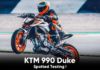 KTM 990 Duke Spotted Testing