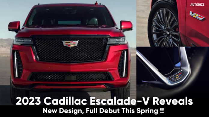 2023 Cadillac Escalade-V Reveals New Design, Full Debut This Spring