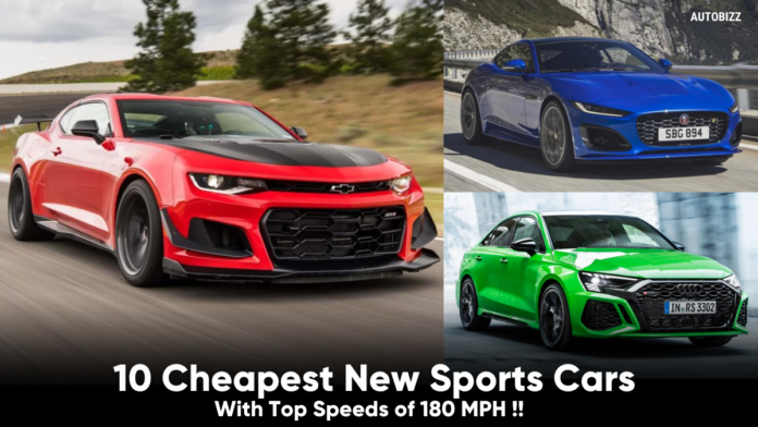 10 Cheapest New Sports Cars With Top Speeds of 180 MPH