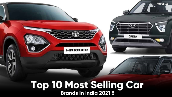 Top 10 Most Selling Car Brands In India 2021