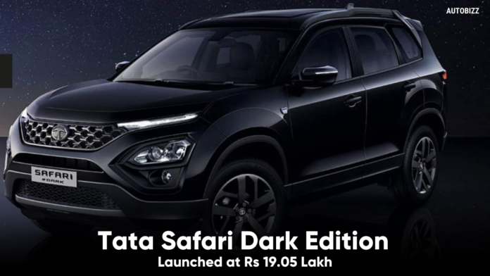 Tata Safari Dark Edition Launched at Rs 19.05 Lakh