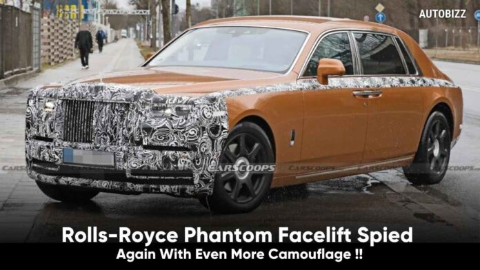 Rolls-Royce Phantom Facelift Spied Again With Even More Camouflage