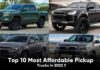 Top 10 Most Affordable Pickup Trucks in 2022