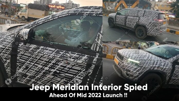 Jeep Meridian Interior Spied Ahead Of Mid 2022 Launch