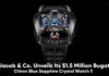 Jacob & Co. Unveils Its $1.5 Million Bugatti Chiron Blue Sapphire Crystal Watch With ‘Engine’ Inside