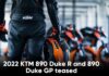 2022 KTM 890 Duke R and 890 Duke GP teased