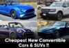 Cheapest New Convertible Cars and SUVs
