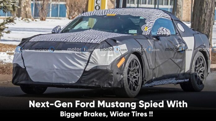 Next-Gen Ford Mustang Spied With Bigger Brakes, Wider Tires