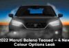 2022 Maruti Baleno Teased – 4 New Colour Options Leak