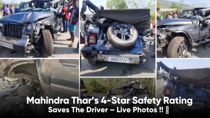 Mahindra Thar’s 4-Star Safety Rating Saves The Driver – Live Photos