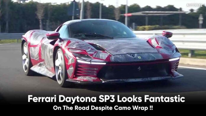 Ferrari Daytona SP3 Looks Fantastic On The Road Despite Camo Wrap