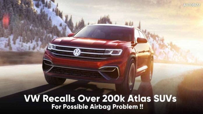 VW Recalls Over 200k Atlas SUVs For Possible Airbag Problem