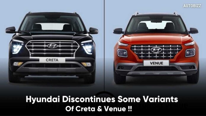 Hyundai Discontinues Some Variants Of Creta & Venue