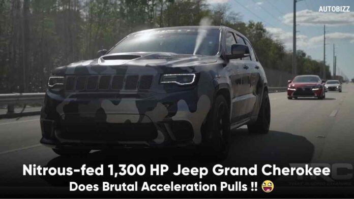 Nitrous-fed 1,300 HP Jeep Grand Cherokee Does Brutal Acceleration Pulls