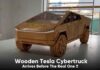 Wooden Tesla Cybertruck Arrives Before The Real One