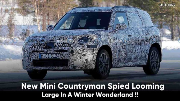 New Mini Countryman Spied Looming Large In A Winter Wonderland