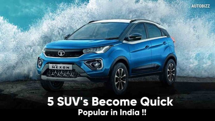 5 SUV's Become Quick Popular in India !!