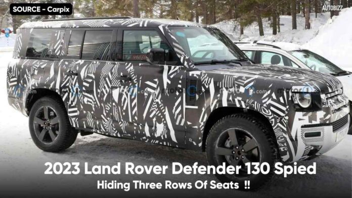 2023 Land Rover Defender 130 Spied Hiding Three Rows Of Seats