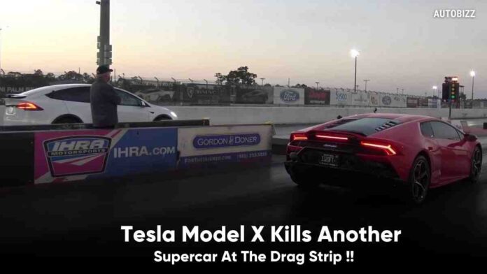 Tesla Model X Kills Another Supercar At The Drag Strip