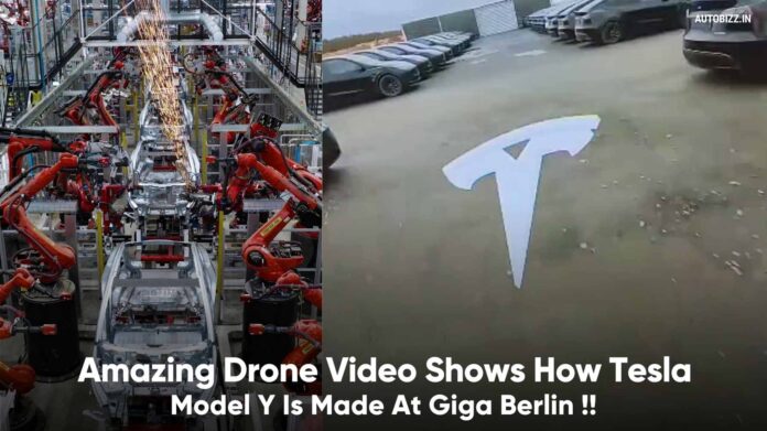 Amazing Drone Video Shows How Tesla Model Y Is Made At Giga Berlin