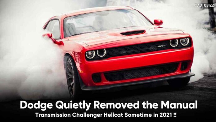 Dodge Quietly Removed the Manual-Transmission Challenger Hellcat Sometime in 2021