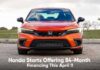 Honda Starts Offering 84-Month Financing This April