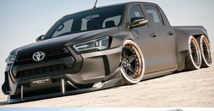 Meet This 6×6 Lowrider Widebody Concept of Toyota Hilux