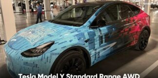 Tesla Model Y Standard Range AWD Spotted At Cyber Rodeo Event
