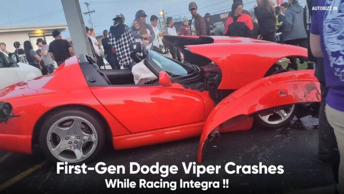 First-Gen Dodge Viper Crashes While Racing Integra: Attack Of The '90s