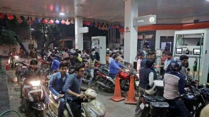 Shiv Sena Distributes Petrol At Rs 1 Per Litre