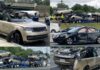 Brand New 2023 Range Rover Decapitated After Falling Off Car Carrier And Colliding With Honda