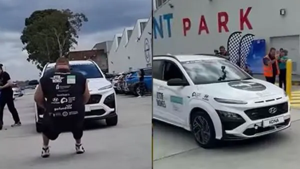 Watch: Man Creates World Record For Pulling Five Cars With Only His Teeth