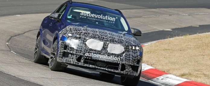 2024 BMW X6 M Facelift Spied on the Nurburgring With Minimal Camo, Massive Grille