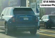 $14 Million License Plate Spotted In The Wild in Dubai