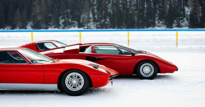 Lamborghini Brings Legendary Miura, Countach To The Ice In St. Moritz