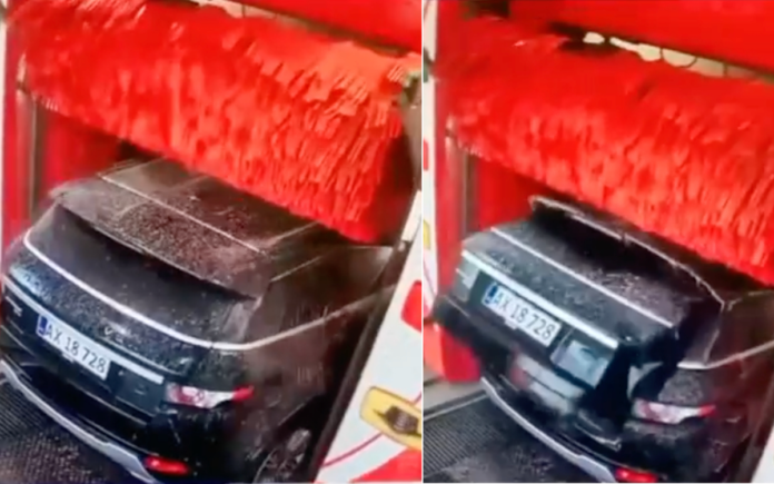 Watch: Ranger Rover Evoque gets Destroyed in Car Wash