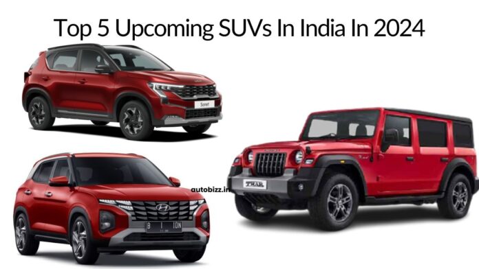 Top 5 Upcoming SUVs In India In 2024